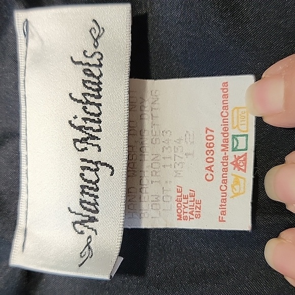 Vintage Nancy Michaels Size 12 Navy Blue Sleeveless Sheath Dress, Exc. Used Cond - Picture 10 of 11